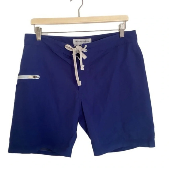 Frescobol Carioca Rio Swim Shorts Blue size 32 Pocket - Picture 1 of 4